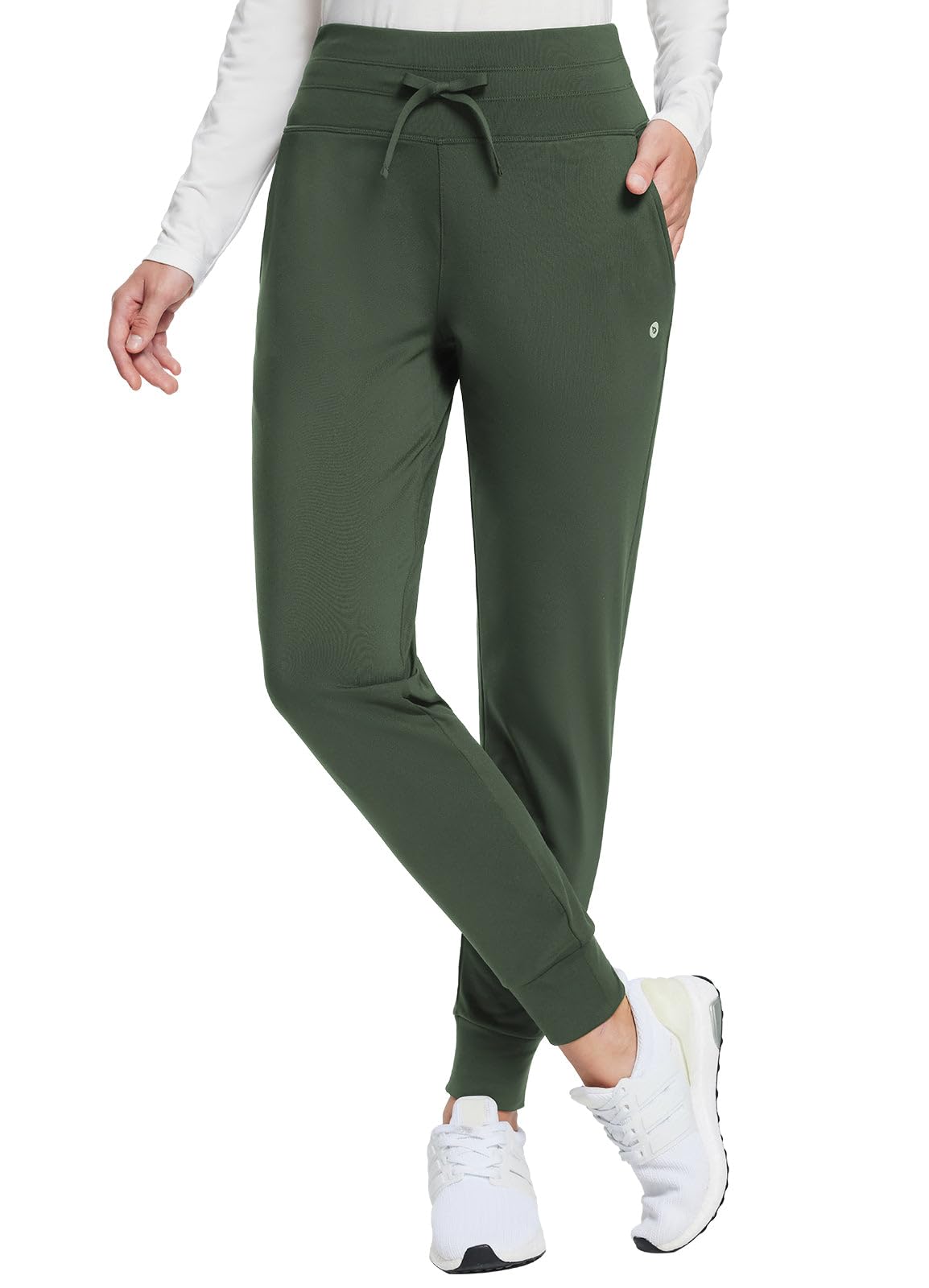 BALEAF Women's Fleece Lined Joggers High Waisted Water Resistant Thermal Winter Trousers Running Yoga Pants