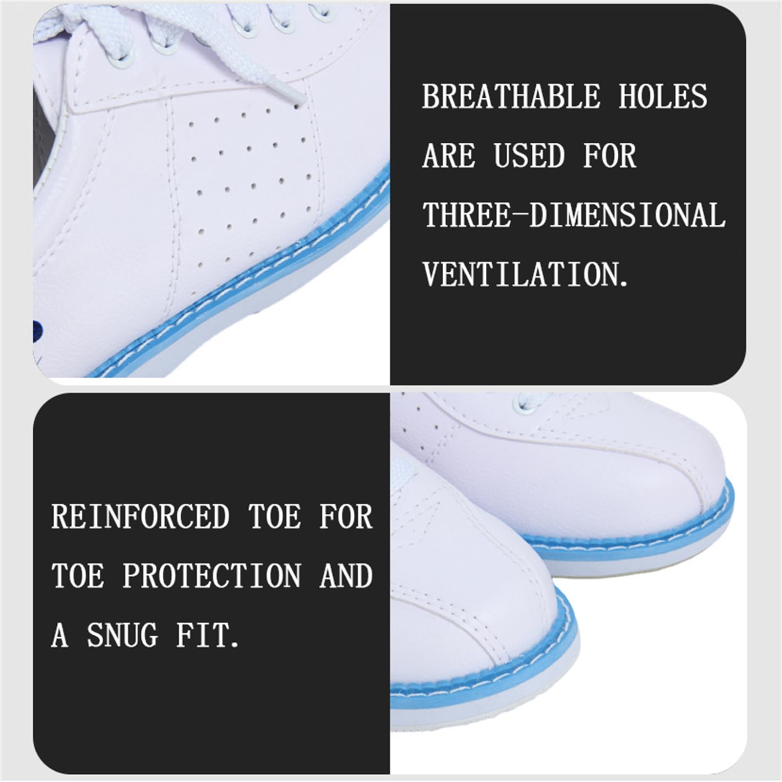 JiuQing Chaussures De Bowling pour Hommes Et Femmes Chaussures D'entraînement Légères À Lacets Semelle Coulissante pour Enfants
