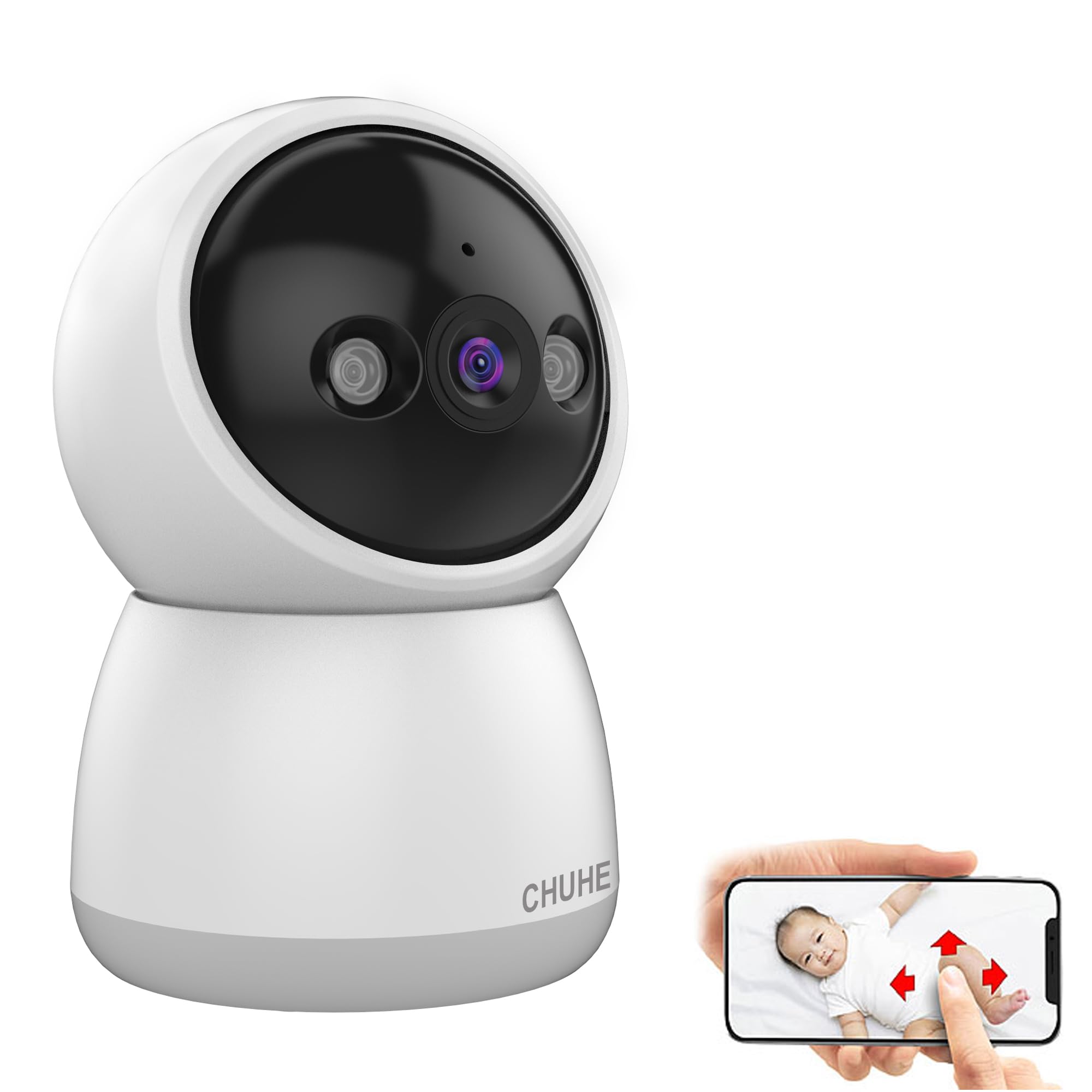 Amazon.co.jp: 【400万画素・360°自動定期見回り】(見守りカメラ