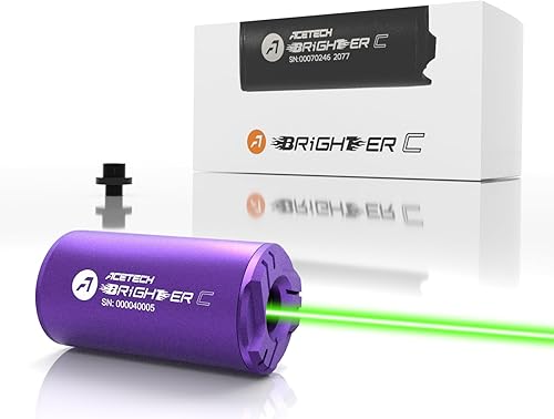 Miniatura 6 de ACETECH Airsoft Pistol/Riffle Tracer Unit Brighter C 0.551 in CCW Rosca negativa con adaptador M14 a M11+ Resplandor en el verde oscuro/Gel BB LED