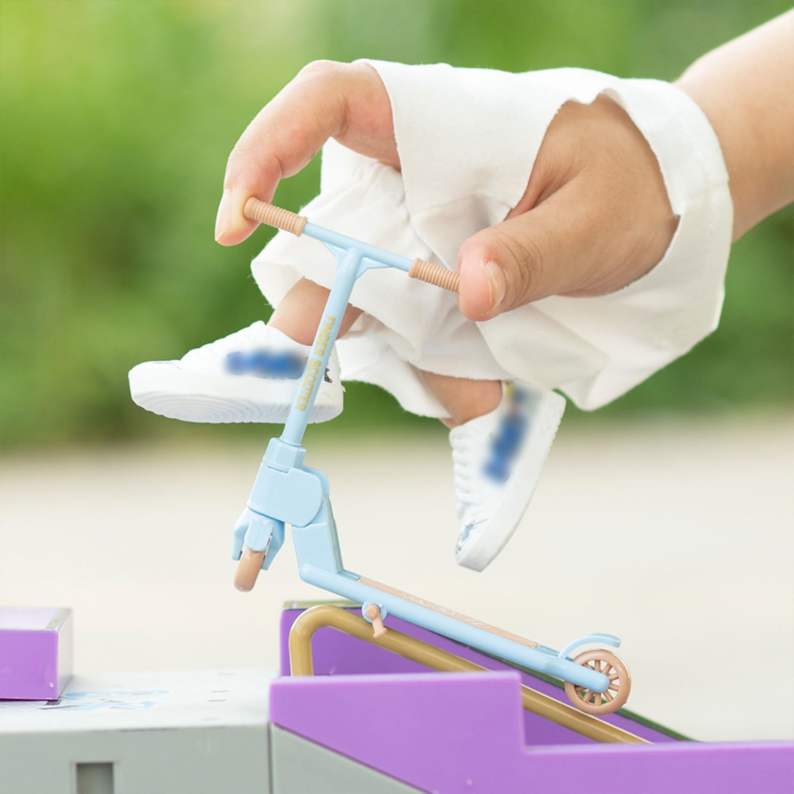 WEISUYUUS Multipurpose Foldable Finger Skateboard with Stand Up Designs Portable and Space Saving Accessory for Outdoor Fun