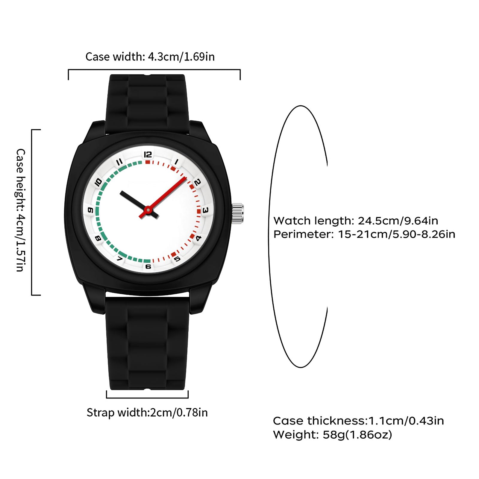 findtime Reloj de pulsera analógico para niños y niñas, unisex, moderno, resistente al agua, 3 ATM, con pulseras de silicona coloridas, color blanco