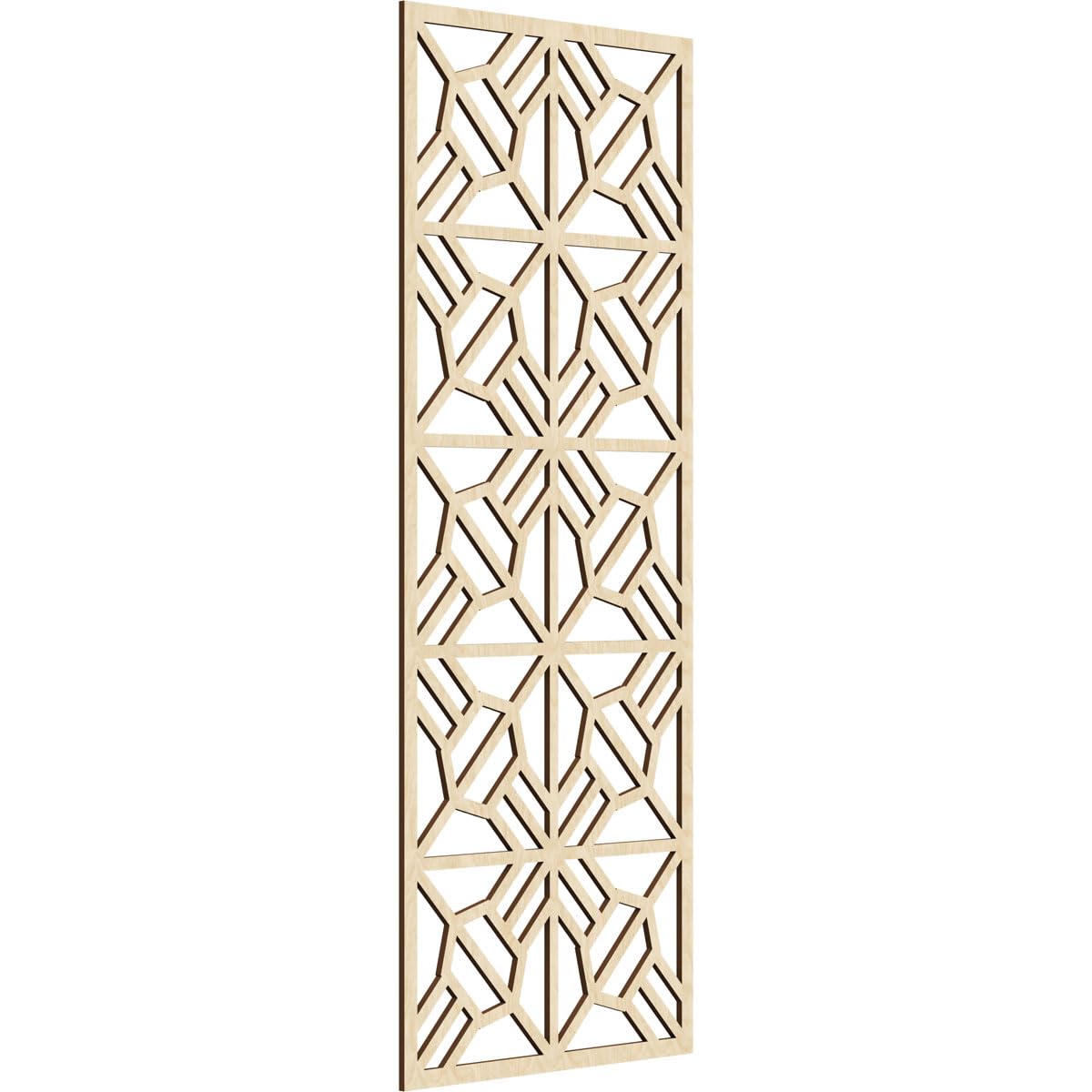 27 3/8"W x 69 3/8"H x 3/8"T Auburn Decorative Fretwork Wood Wall Panels, Birch