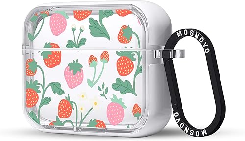 Miniatura 243 de MOSNOVO Funda protectora transparente para AirPods Pro 3, con anillo de metal duro de lujo de doble capa a prueba de golpes, diseñado para AirPods