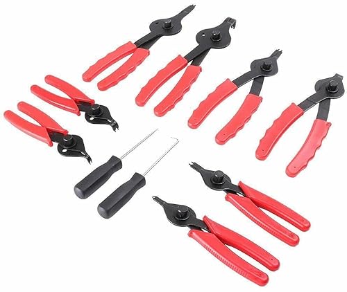 Conjunto de alicates de anel de pressão, alicate de anel de retenção de 0,1 a 0,2 cm, conjunto de fe