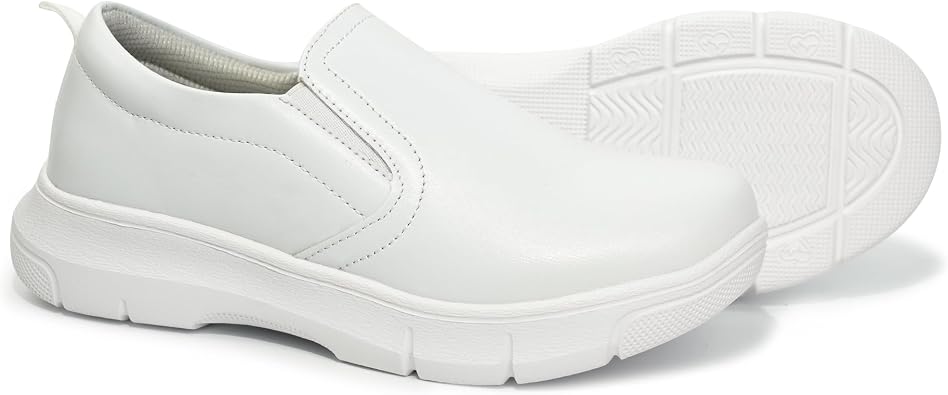 Hawkwell Womens Slip On Nursing Shoes Comfortable Lightweight Slip Resistant Healthcare Medical Work Shoes