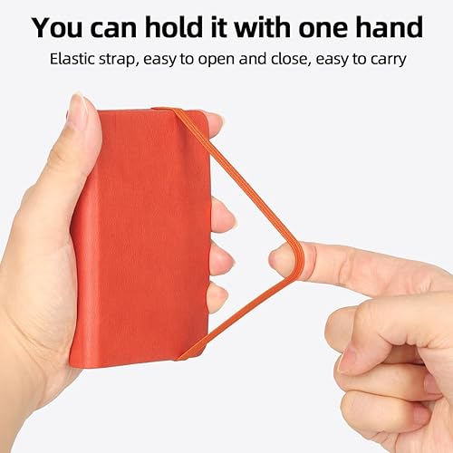 Miniatura 2 de Paquete de 8 cuadernos de bolsillo, cuaderno pequeño de 4.3 x 3.2 pulgadas, cuaderno de piel sintética de tapa dura, total de 200 páginas, mini