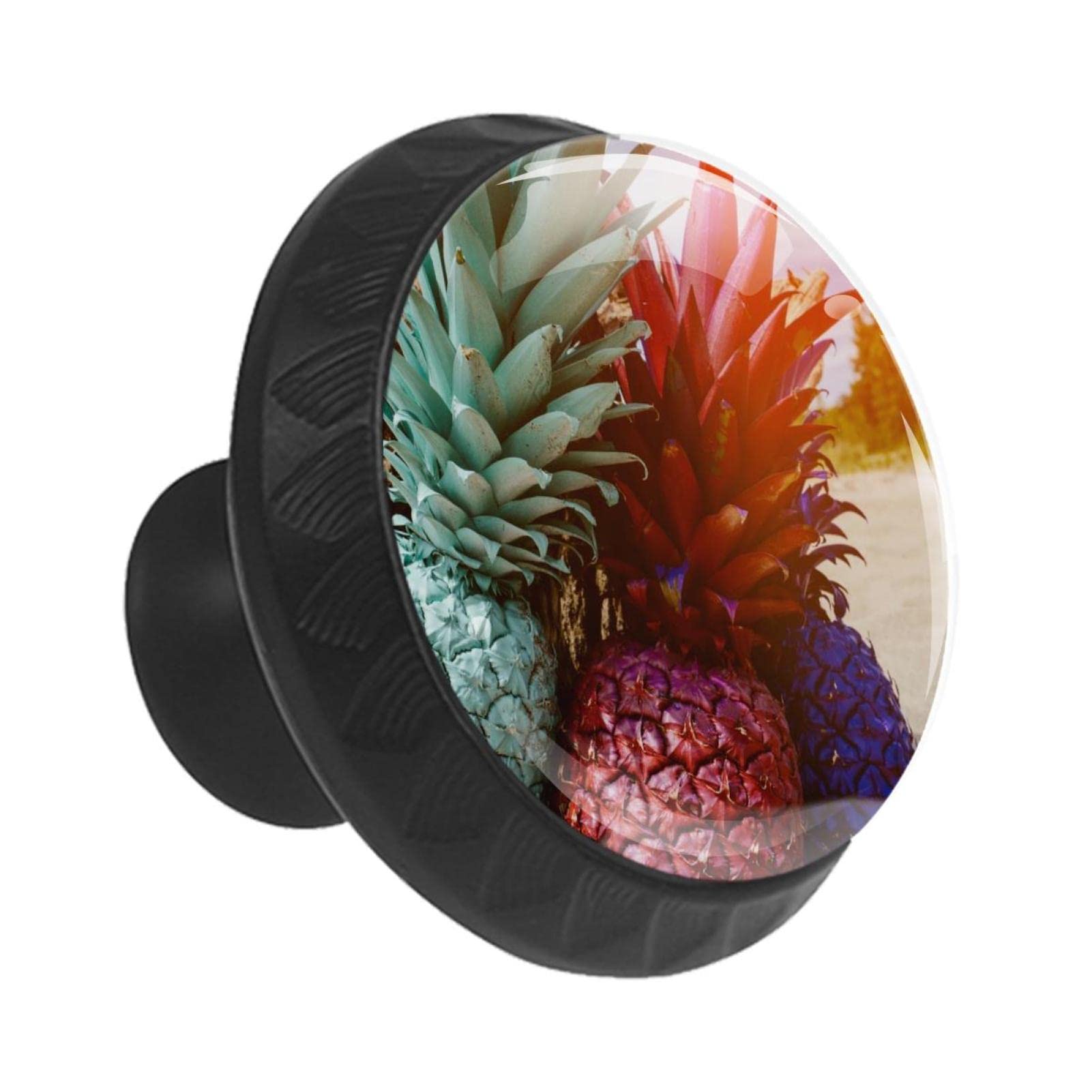 Lot de 12 boutons d'armoires de cuisine ananas hawaien et tropicaux