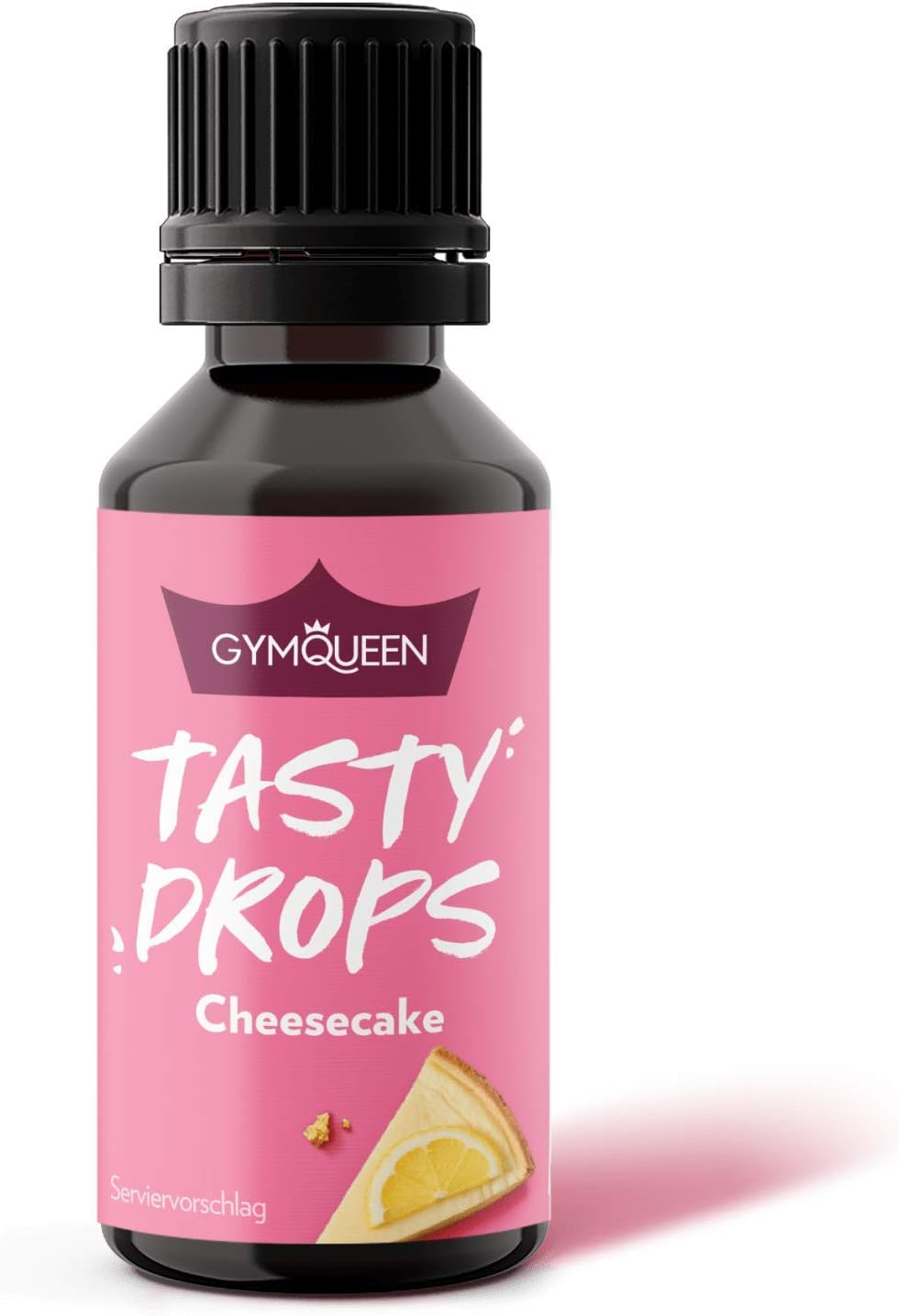 GymQueen Tasty Drops 30ml, calorie-free, sugar-free and fat-free flavour drops, Aroma drops for sweetening food, Flavour drops without artificial colouring, Cheesecake