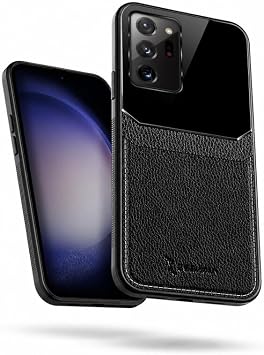 Zebana Samsung Galaxy Note 20 Ultra ile Uyumlu Kılıf Zebana Lens Deri Kılıf Siyah