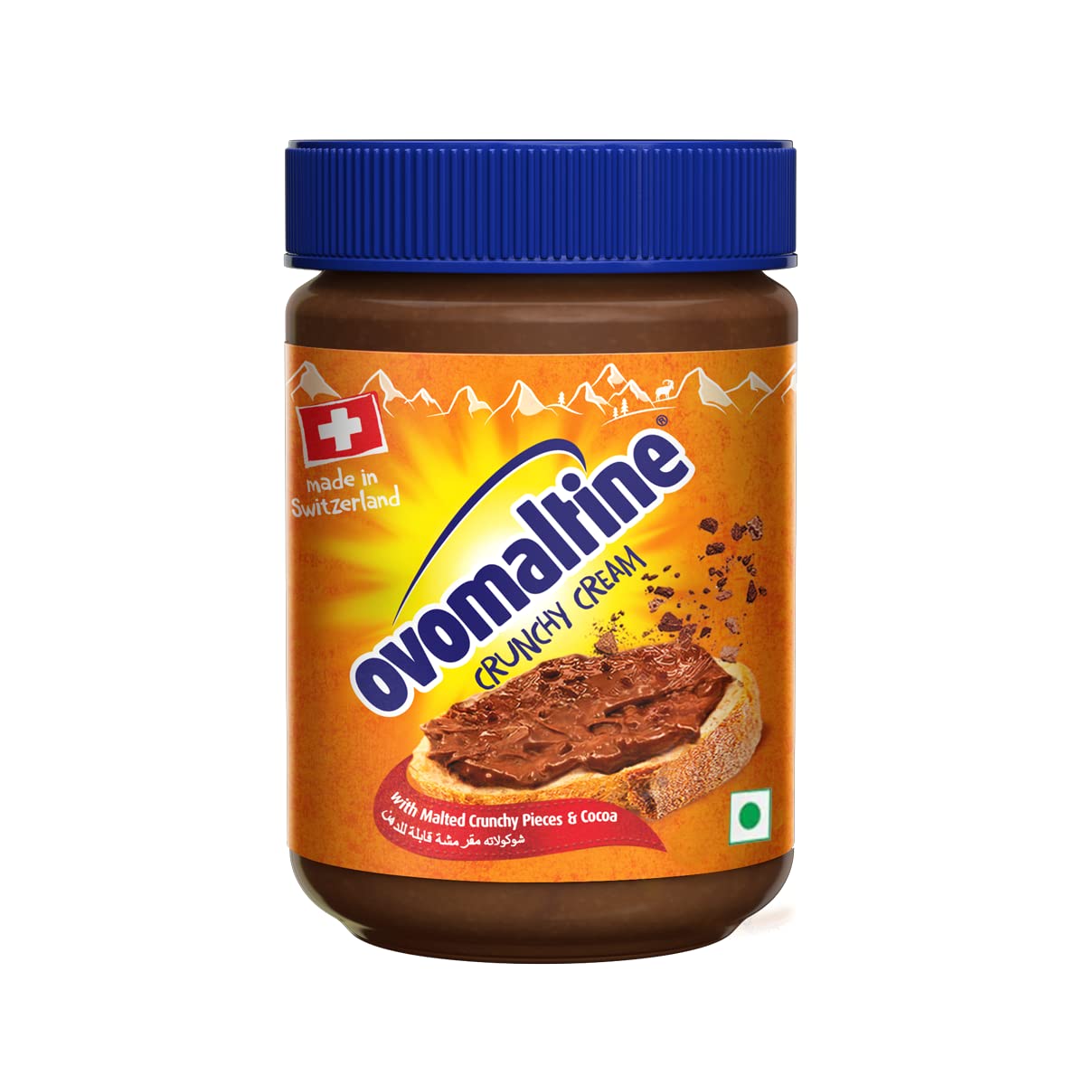 Swiss Chocolate Spread with Malty Crunchy Pieces & Cocoa, 33% Malt, 380g