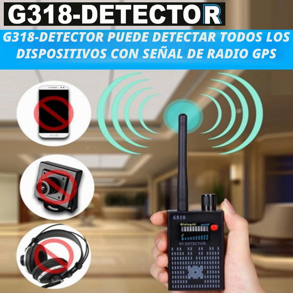 G318-DETECOR Super-Detektor G318 Tracker GPS Detector de chinches GPS (detector de chinches radio teléfono móvil Smartphone WiFi cámara vigilancia)