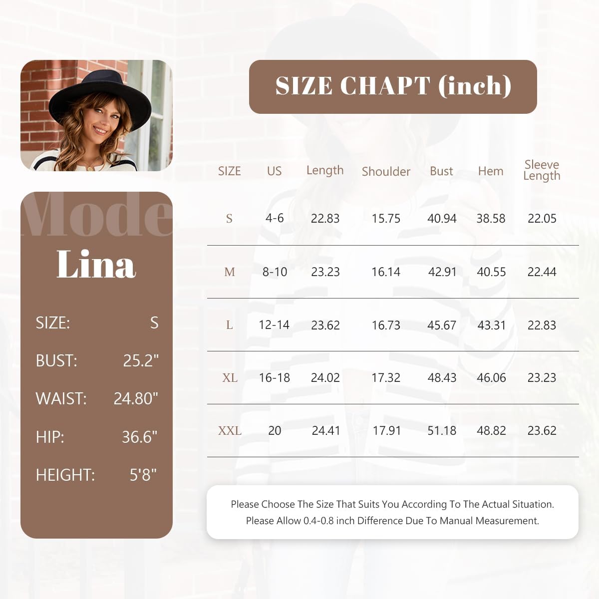 Women Wool Cardigan Sweaters Clothes Trendy Cropped Striped Jackets 2025 Casual Long Sleeve Tops - Image 7