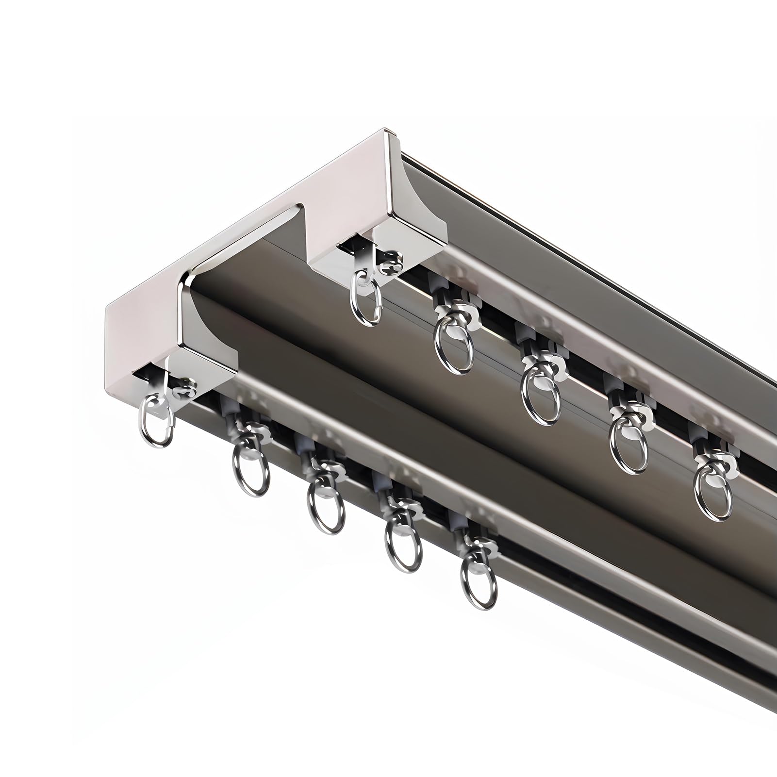 Rail de rideau de plafond pour chambre à coucher calme et douce