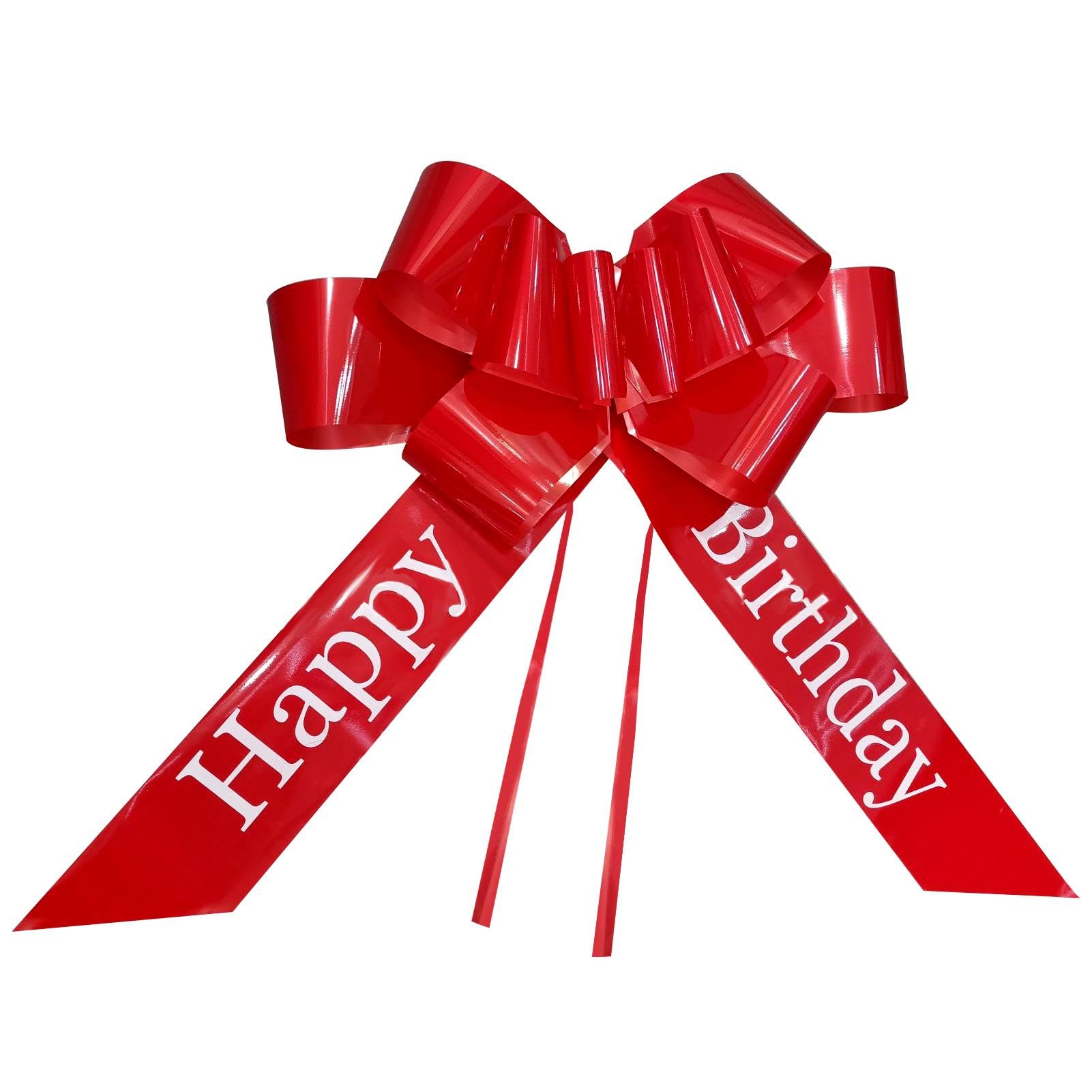 Ulvironte Happy Birthday Car Bow, 30 inch Big Red Car Bow Giant, Happy Birthday Gift Packaging Cars Ribbon Bow, Wrapping Bows for New Cars, Huge Presents Bows Decoration, Christmas(COLOR:red)