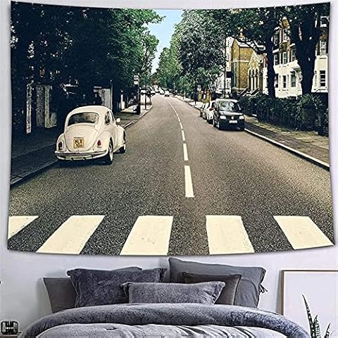 Tapestry Wall Hanging Street scenery Trippy Hippie Novelty Wall Art Tapestries for Adults Print Polyester Fabric Tapestry Decor For Living Room Bedroom Dorm 230x270cm Cover