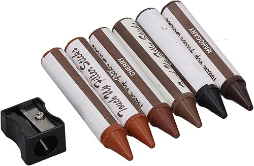 Miniatura 8 de Kit de reparación de muebles, marcadores de madera, marcadores de muebles de retoque, 6 marcadores de muebles para arañazos de madera, mesas de piso