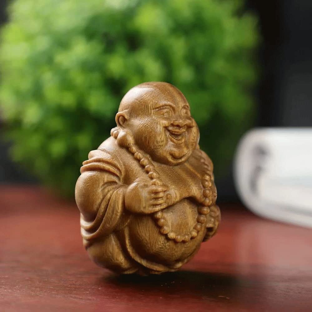 M▽七福神 彫刻 木彫り 一刀彫 緑檀 (38206) M▽七福神 彫刻 木彫り