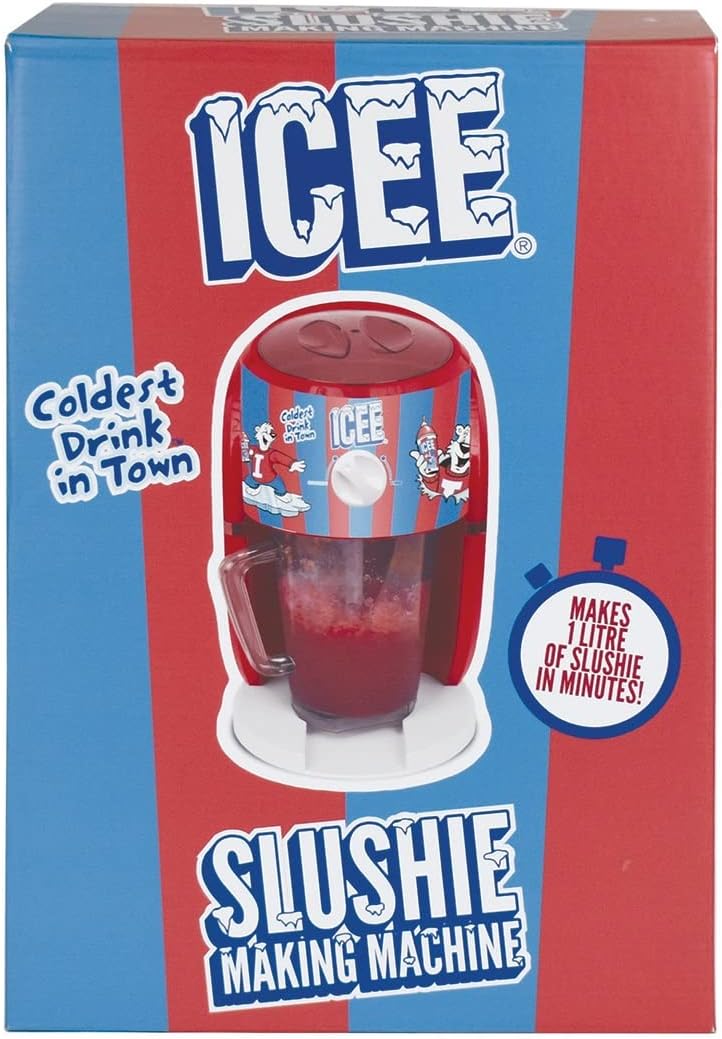 iscream Genuine ICEE Brand Counter-Top Sized ICEE at Home Shaved Ice Slushie Maker, Classic Red