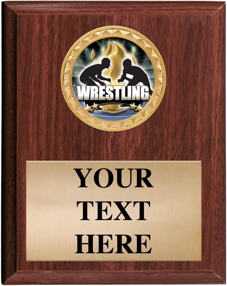 Crown Awards Wrestling Plaques 5x7 Customized Wrestling