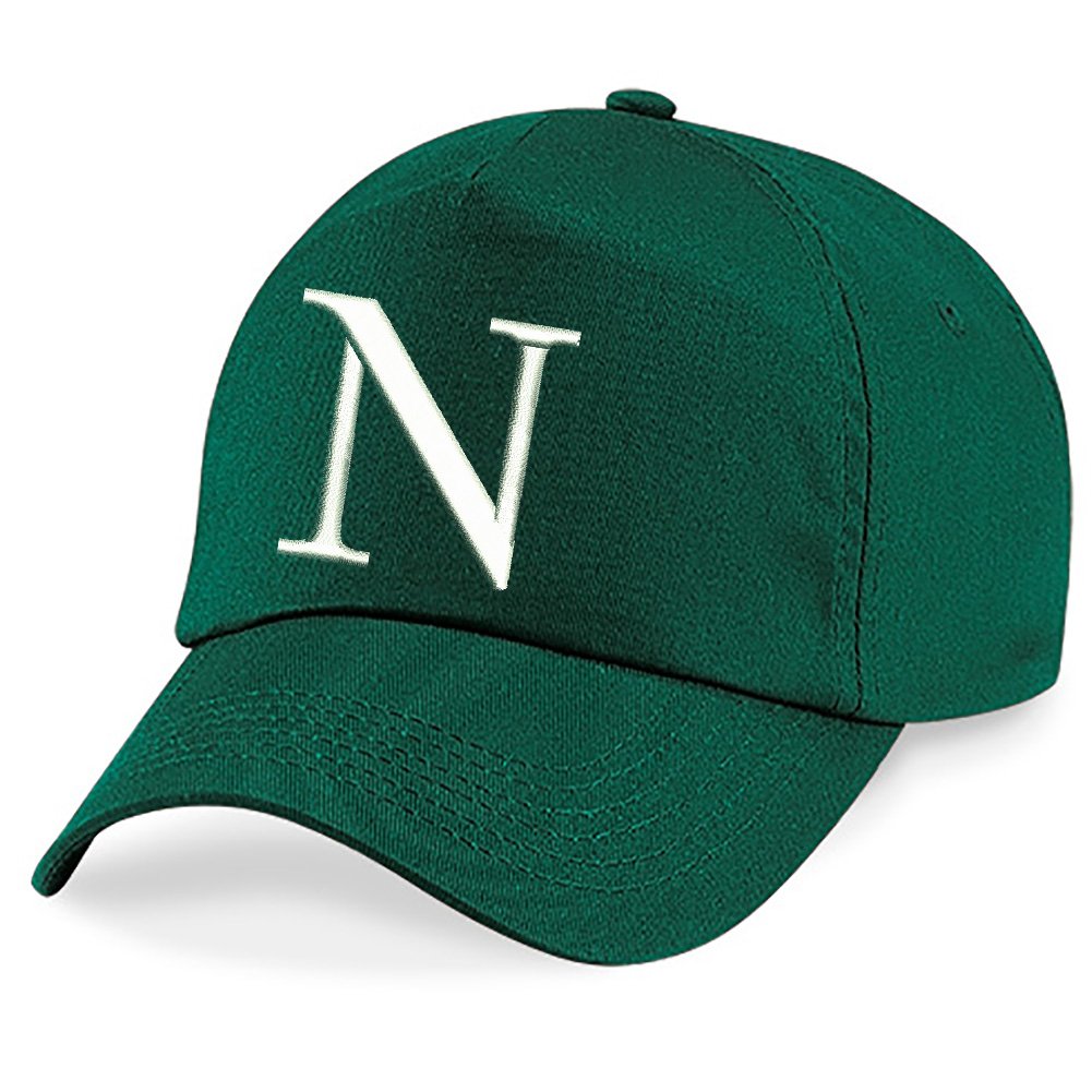 4Sold Unisex Kids N Childre School Embroidered Cap Kids Hat Alphabet A-Z Bottle Gree