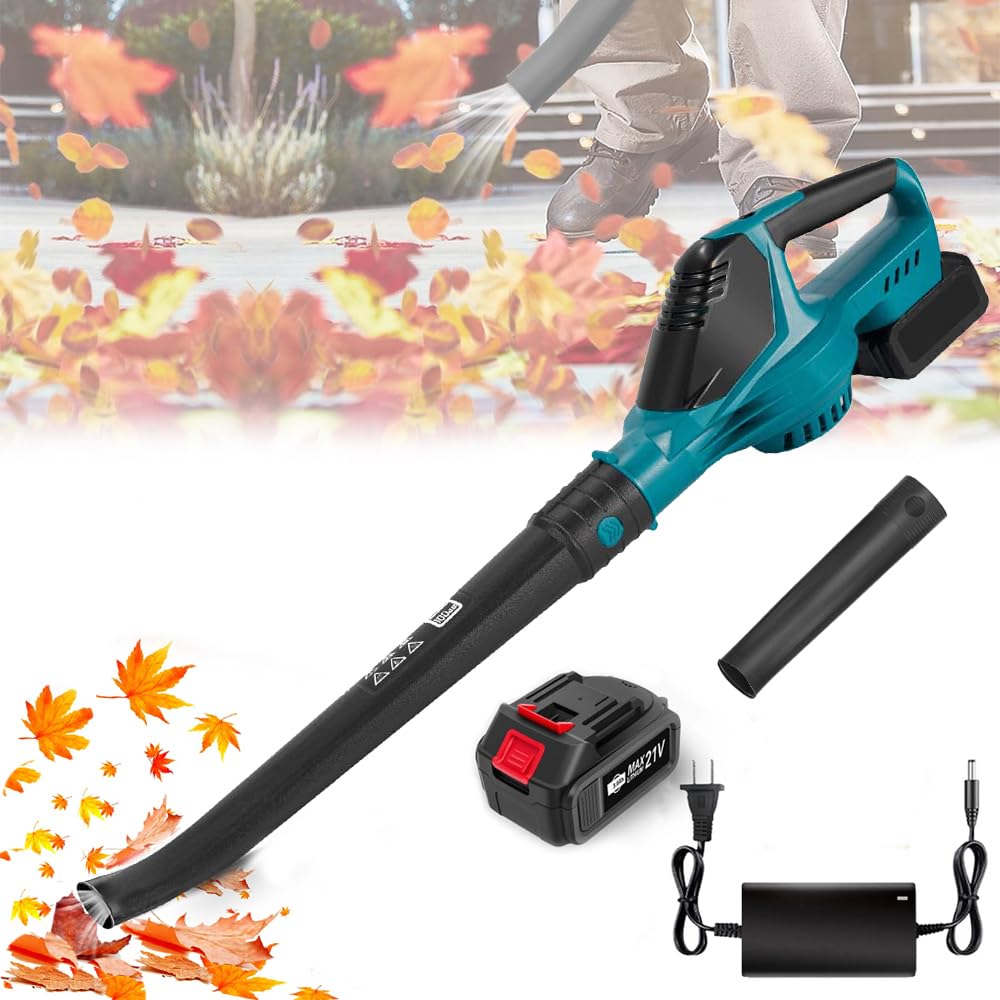 Soplador de Hojas 61m/s, Flujo de Aire de 2,8 m³/min Aspirador eléctrico de Hojas Construcción Presurizada 5 velocidades para Jardinería, Cuidado del Césped, Limpieza de Nieve