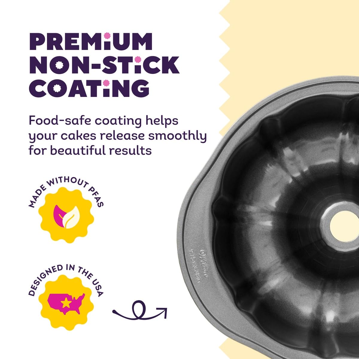 Wilton Gold Non-Stick Fluted Tube Cake Pan, Made Without PFAS, 9.49 in — Amazon image 4