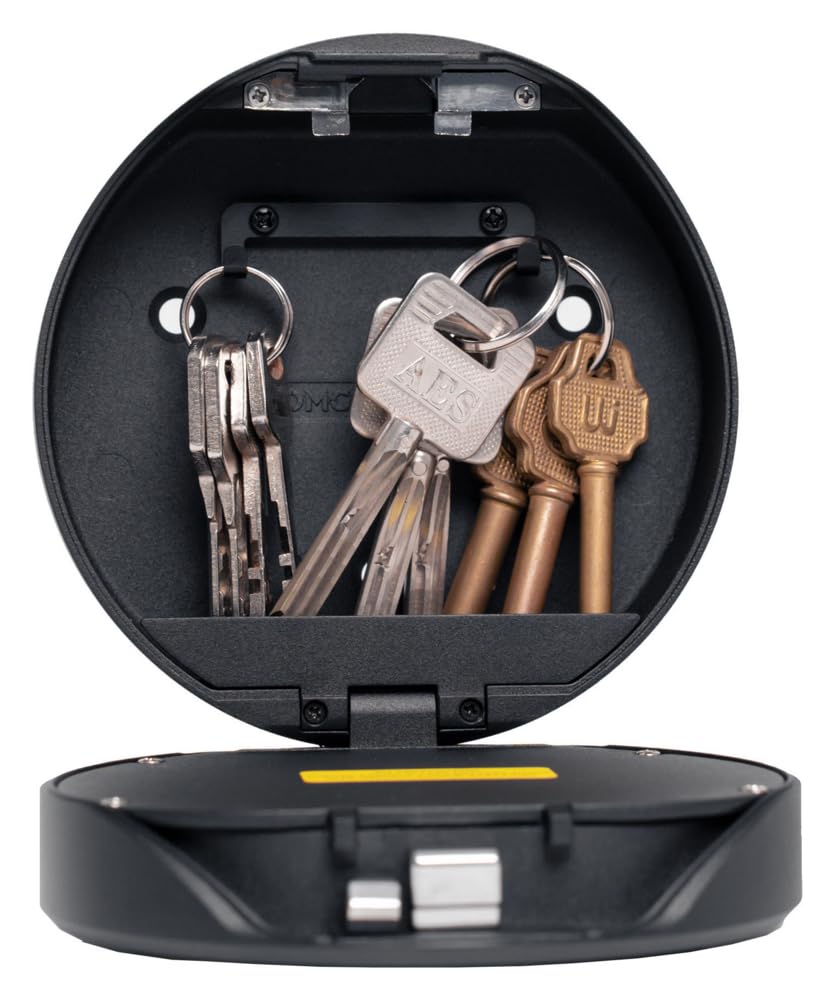 Batilec - Boîte à clés intelligente, connectée et sécurisée avec code PIN, Gris, Noir