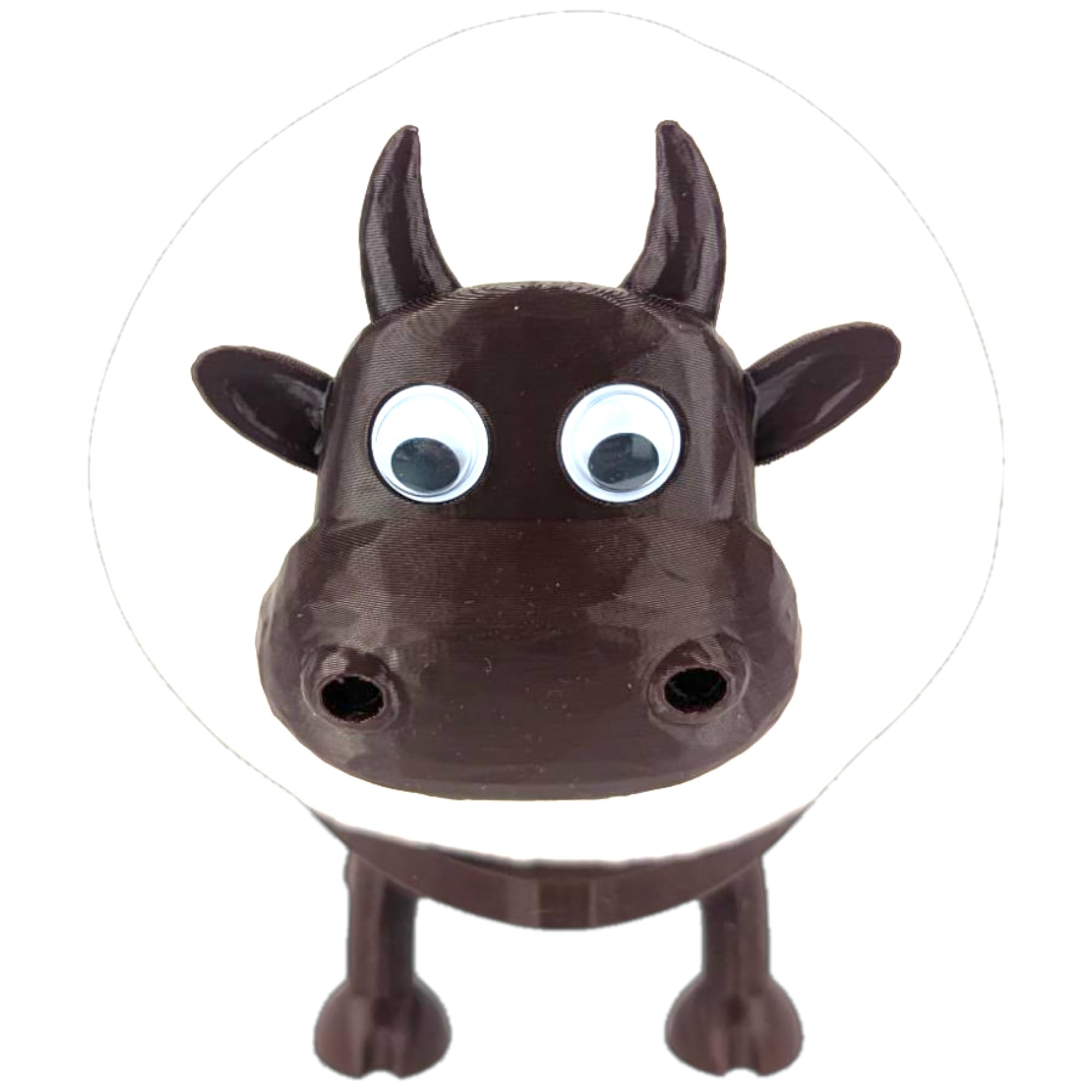 Dekorify Cow Toilet Paper Holder – Freestanding Black Toilet Roll Holder, Cute & Funny Bathroom Toilet Roll Stand, Toilet Paper Storage & Loo Roll Holder (Chocolate Brown - One Cow)