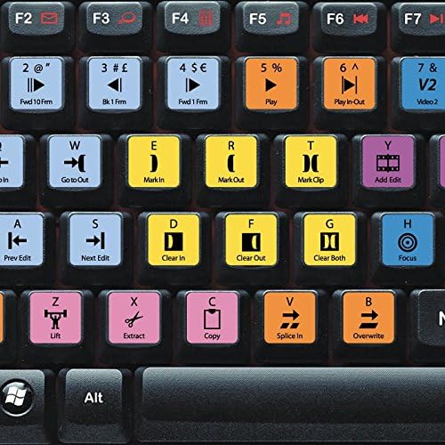 Avid Media Composer Keyboard Stickers | All Keyboards | QWERTY UK, US | Glare-free vinyl stickers.