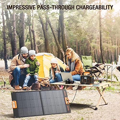 519Wh Outdoor Solar Generator with 100W Portable Solar Panel 20V, Portable Power Station 500W(Peak 1000W) Backup Battery Pack Solar Kit for RV/Van Camping Fishing Climbing Road Trip Home Emergency - Image 6