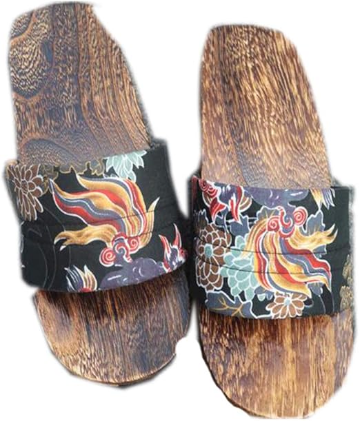 Japanese wood mens sandals, nonslip slippers Indoor Outdoor Sandals