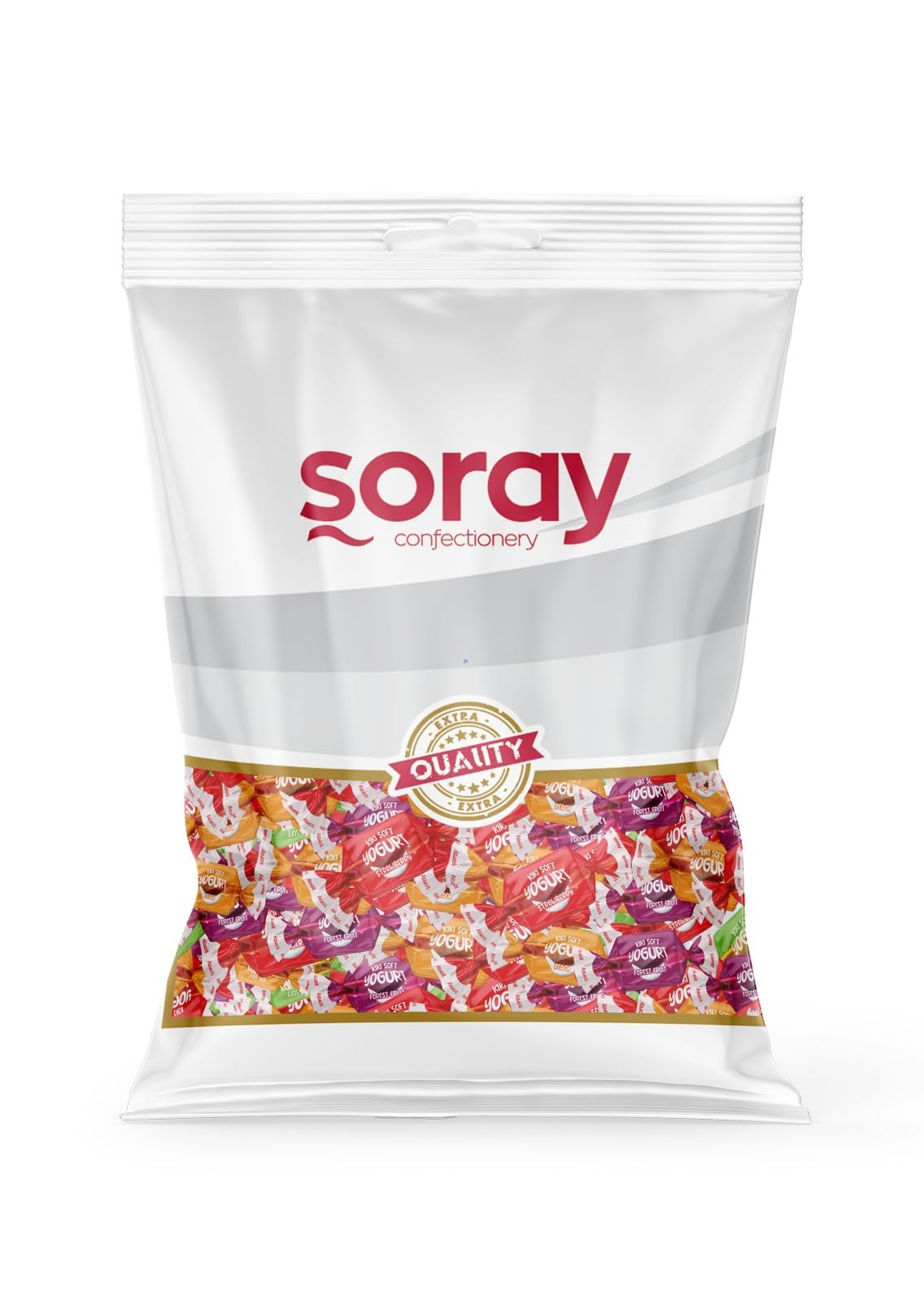 Şoray Kiki Soft Yumuşak Şeker Yoğurt Çilek- Yoğurt Kavun -Yoğurt Şeftali - Yoğurt Orman Meyvesi) 350 G