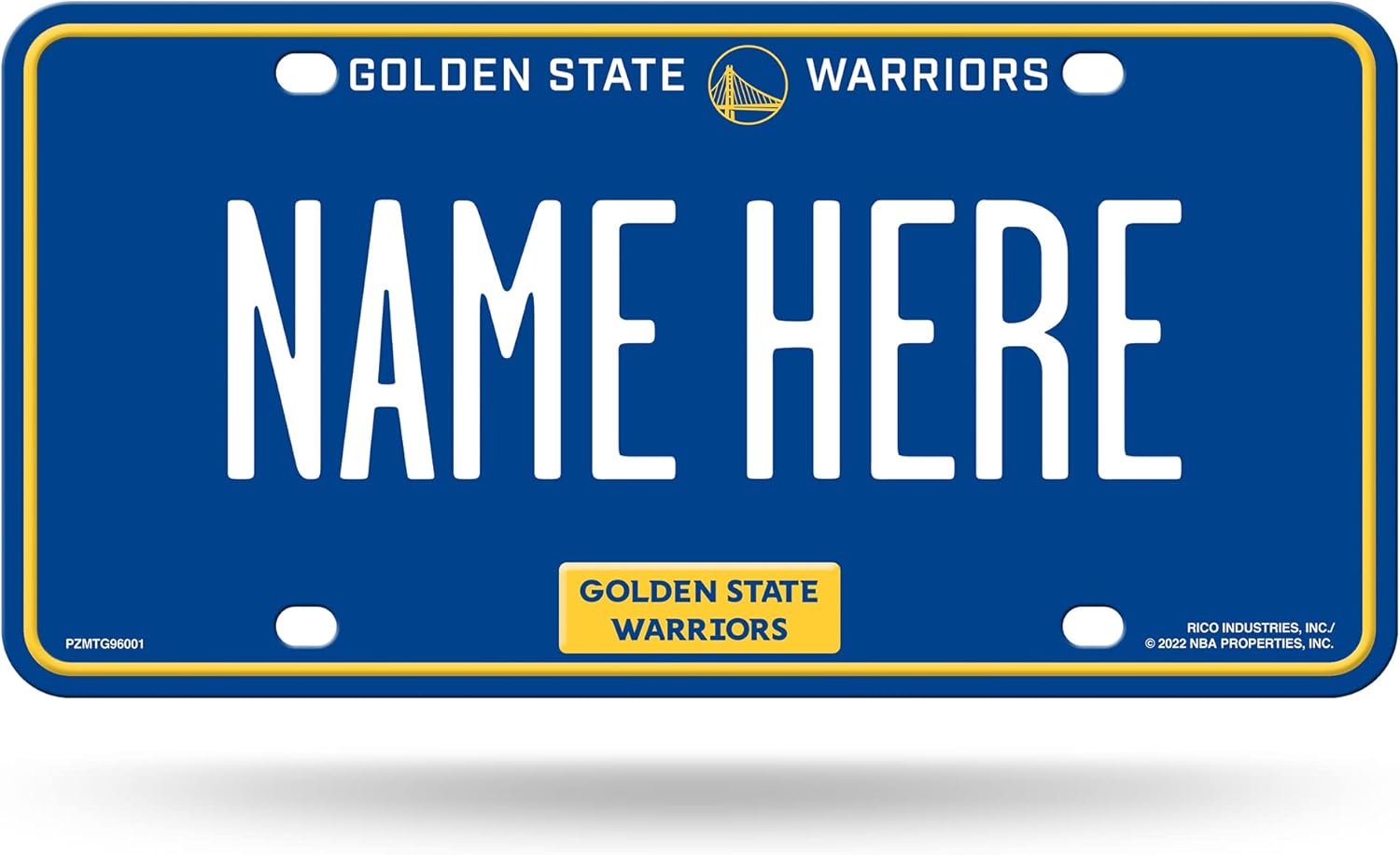 Rico Industries NBA Teams Standard/Primary Personalized Metal Auto Tag 8.5" x 11" - Great for Truck/Car/SUV - Gift for Men, Women, & Fans