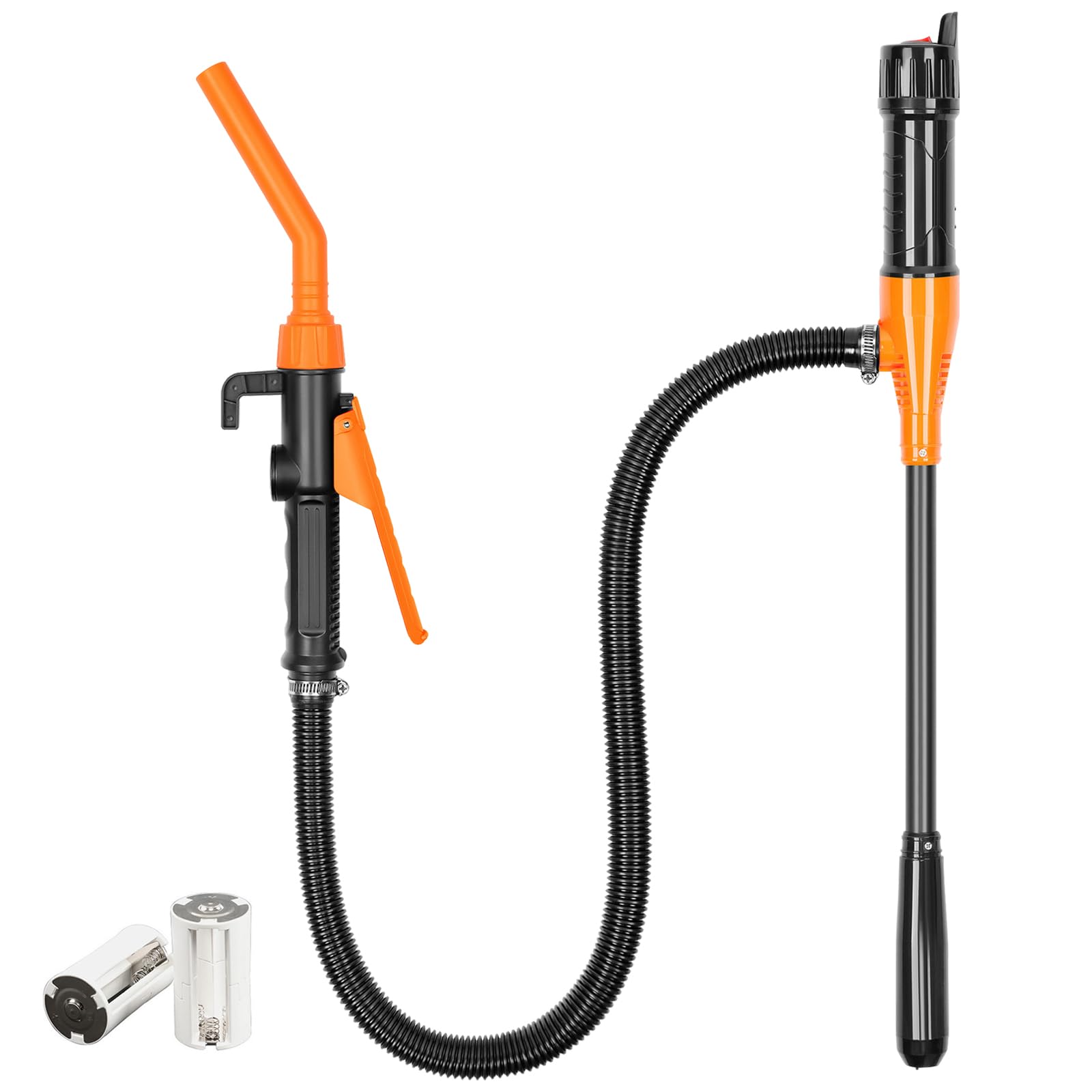 Pompa di trasferimento del carburante alimentata a batteria, pompe a batteria con ugello di arresto rapido per benzina, diesel, olio, gas, acqua, acquario