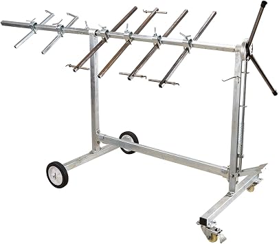 Automotive Spray Painting Rack Stand, Auto Body Shop Paint Booth Hood Parts With 4-Wheel, Portable Bumper Fender Panel Repair Holder, Body Paint Tool Rack Load-Bearing Limit 70kg /154LB