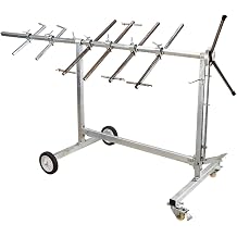 Adjustable Car Body Paint Rack, Paint Stand Repair Work Stand, 4 Wheels of Car Spraying Tool Rack with 9 Locking Positions, Bumper Stand Body Panel Stands for for Cars Parts Work Stands