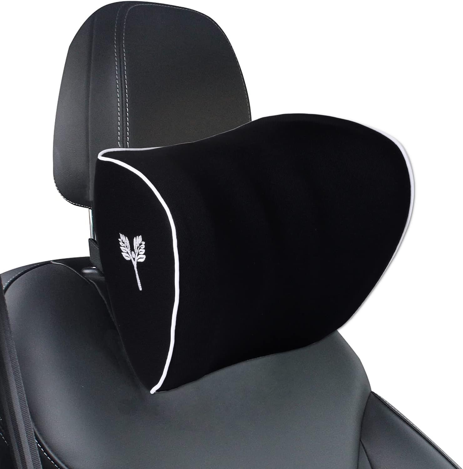 New Car Seat Headrest Neck Cushion Pillows For Jaguar Logo Red Real Leather 2PCS