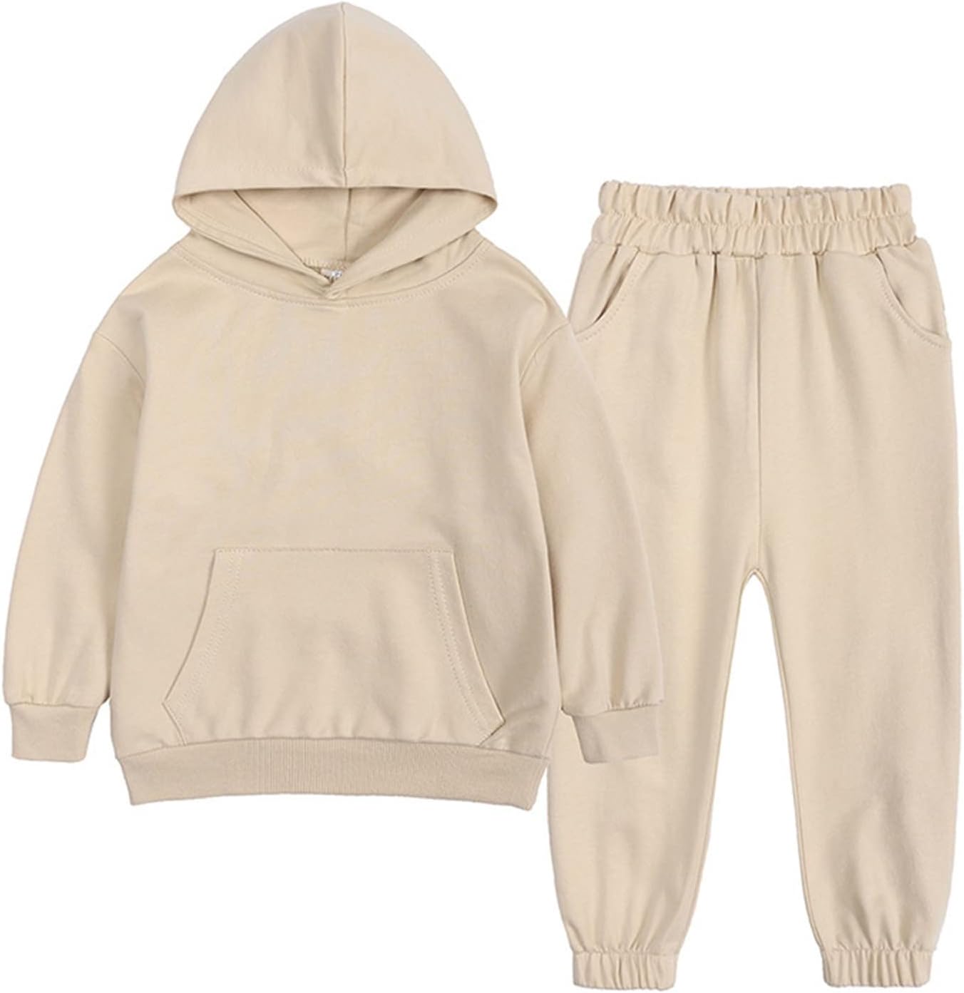 Girls Hoodie and Sweatpants Set 2 Piece Fleece Lined Hooded Going Out Fall Kids Track Suits with Hood Casual Winter