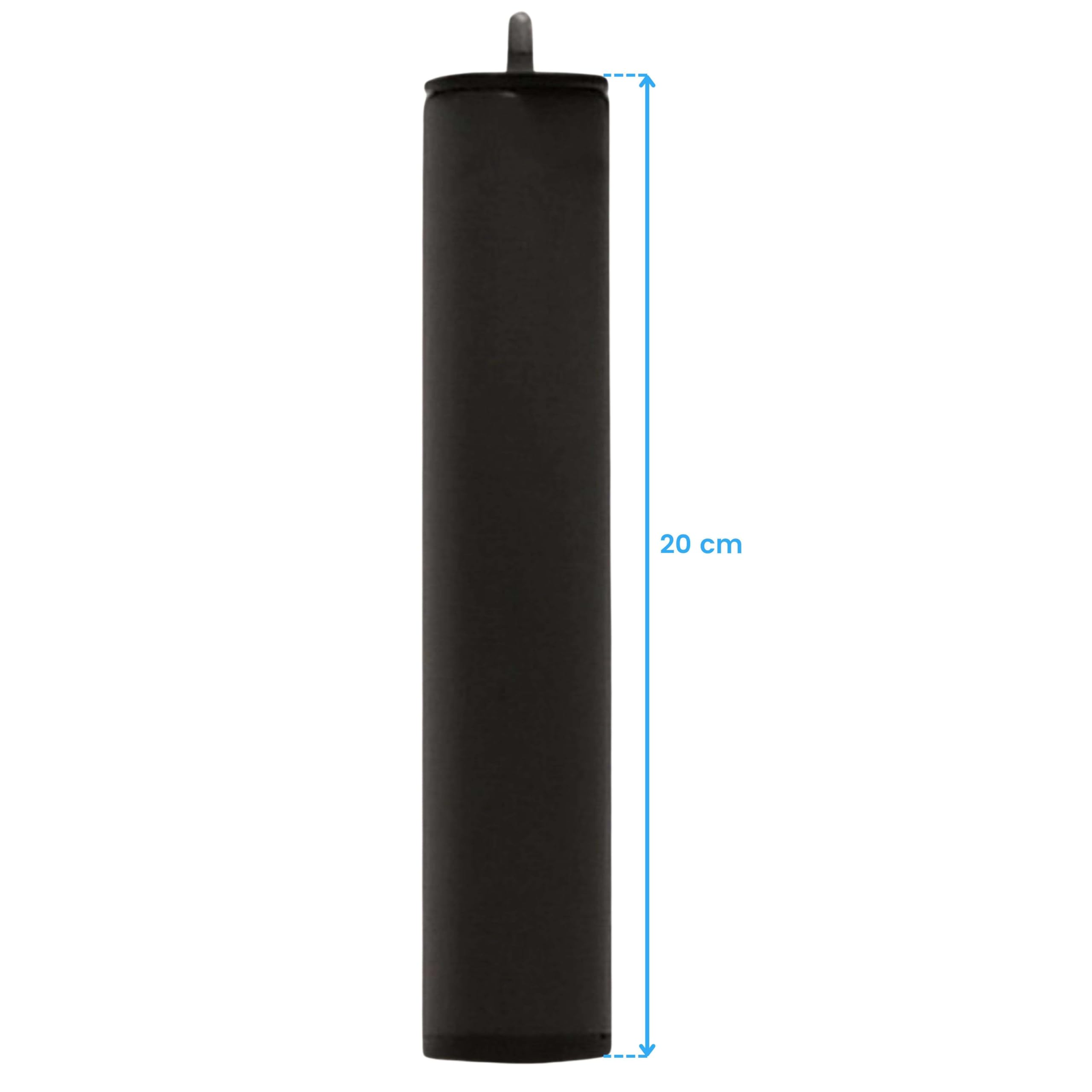Set 4 gambe per rete o base imbottita, forma cilindrica, altezza speciale 20 cm