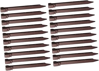 JOINPAYA 20 Piezas estacas para Tienda Clavos para Acampar estacas para Acampar Carpas y Suelo estacas de Nieve al Aire Necesidades de Camping el plastico Dark Brown