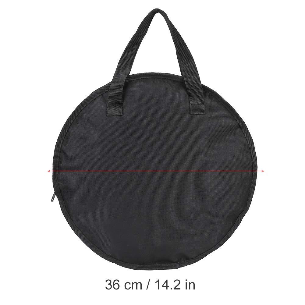 Borsa Per Tamburello Da 12 Pollici – Custodia Portatile In Tessuto Oxford Nero, Impermeabile E Resistente Con Cerniera Antiruggine