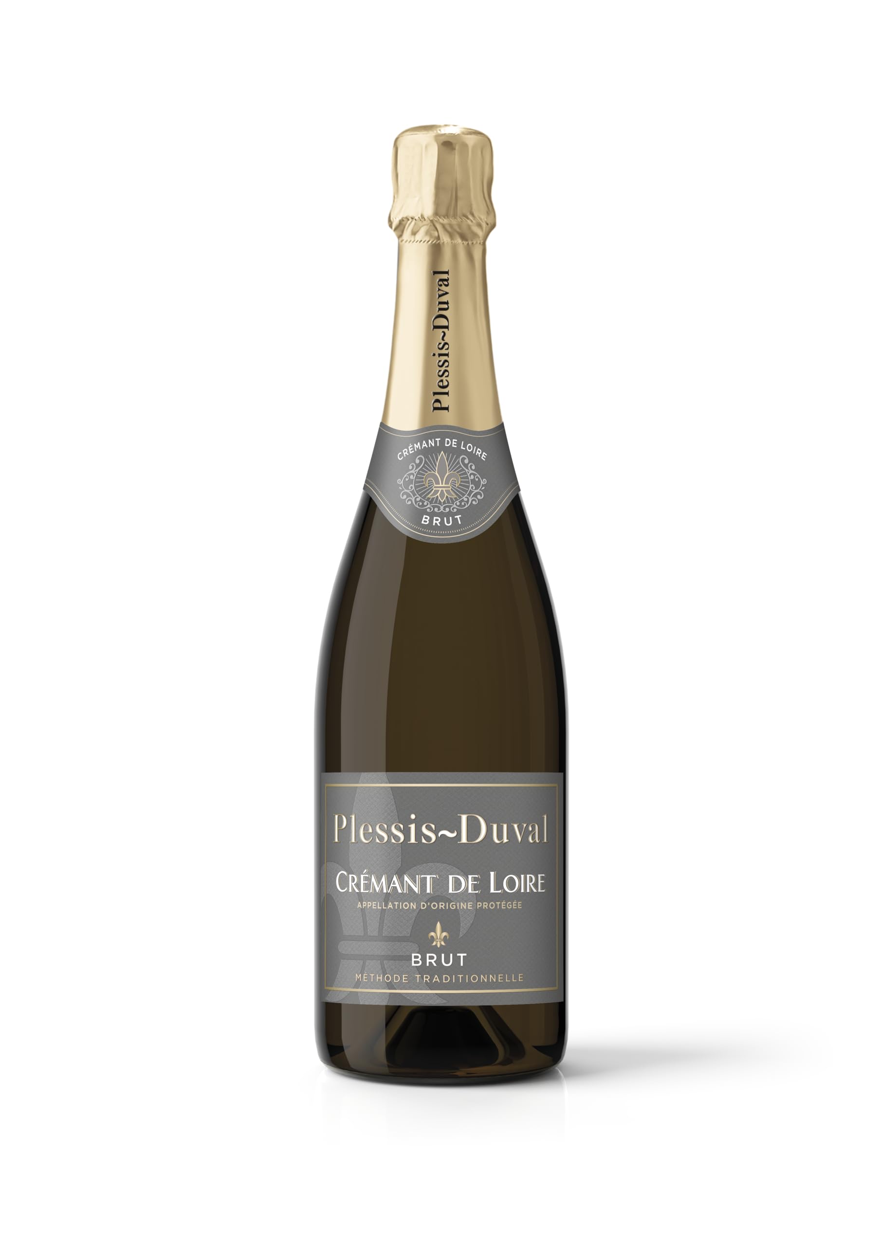 Plessis Duval AOP Crémant de Loire Brut Blanc - Französischer weißer Schaumwein - 6 x 0,75L - ideal als Aperitif und Dessert