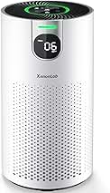 Air Purifiers for Home Large Room Covers up to 1800Ft², VisionAir 20dB Sleep Mode for Bedroom, with Real-Time AQI & PM2.5 Display, 360°Intake&Outlet Air Cleaner Pet-Friendly HEPA, HAP606, Light White