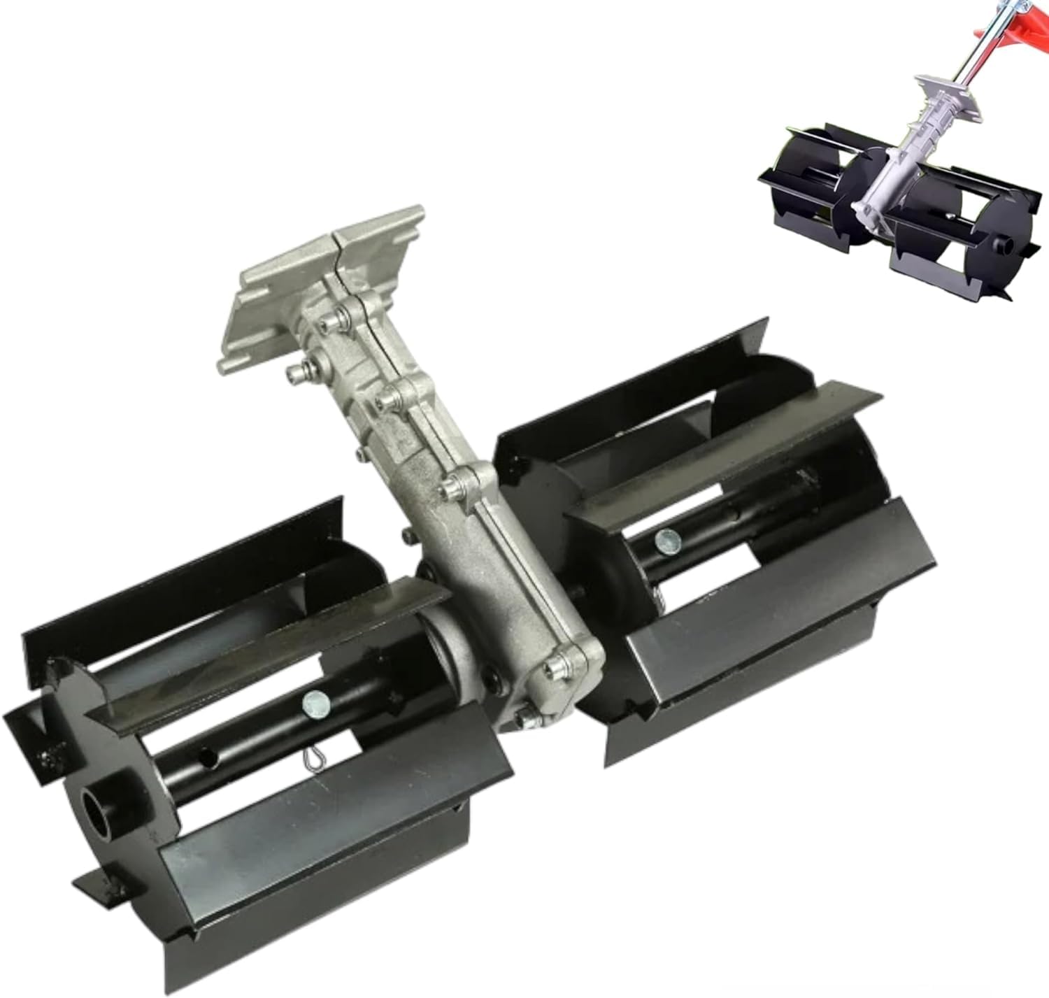 Accessorio Motozappa/Motocoltivatore Fresa/Zappa/Zappetta/Coltivatore Rotante a Rullo per Decespugliatore 9 denti universale