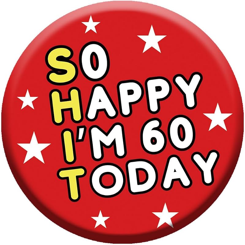 Birthday Badge 76mm With Metal Back