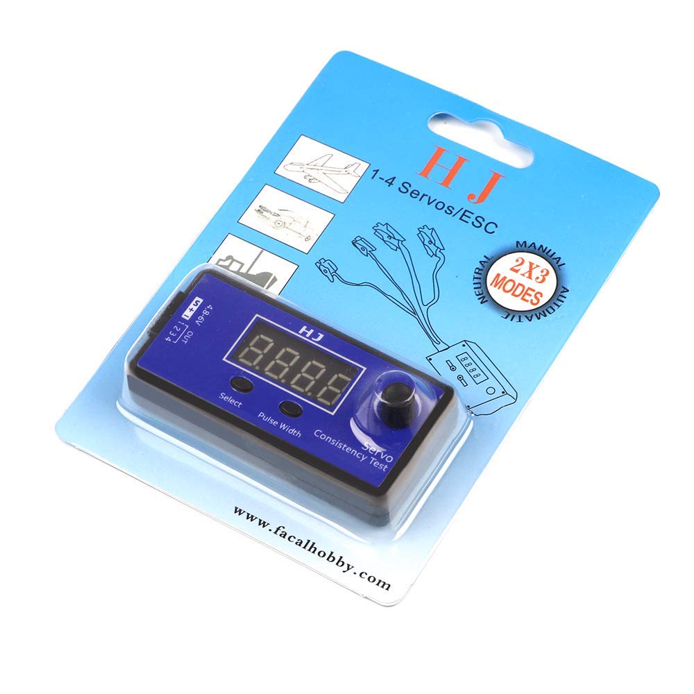 DollaTek Digital Servo Tester, Controlador de Velocidad del comprobador de consistencia ESC para RC Helicóptero Avión Coche Motor Acelerador Pantalla