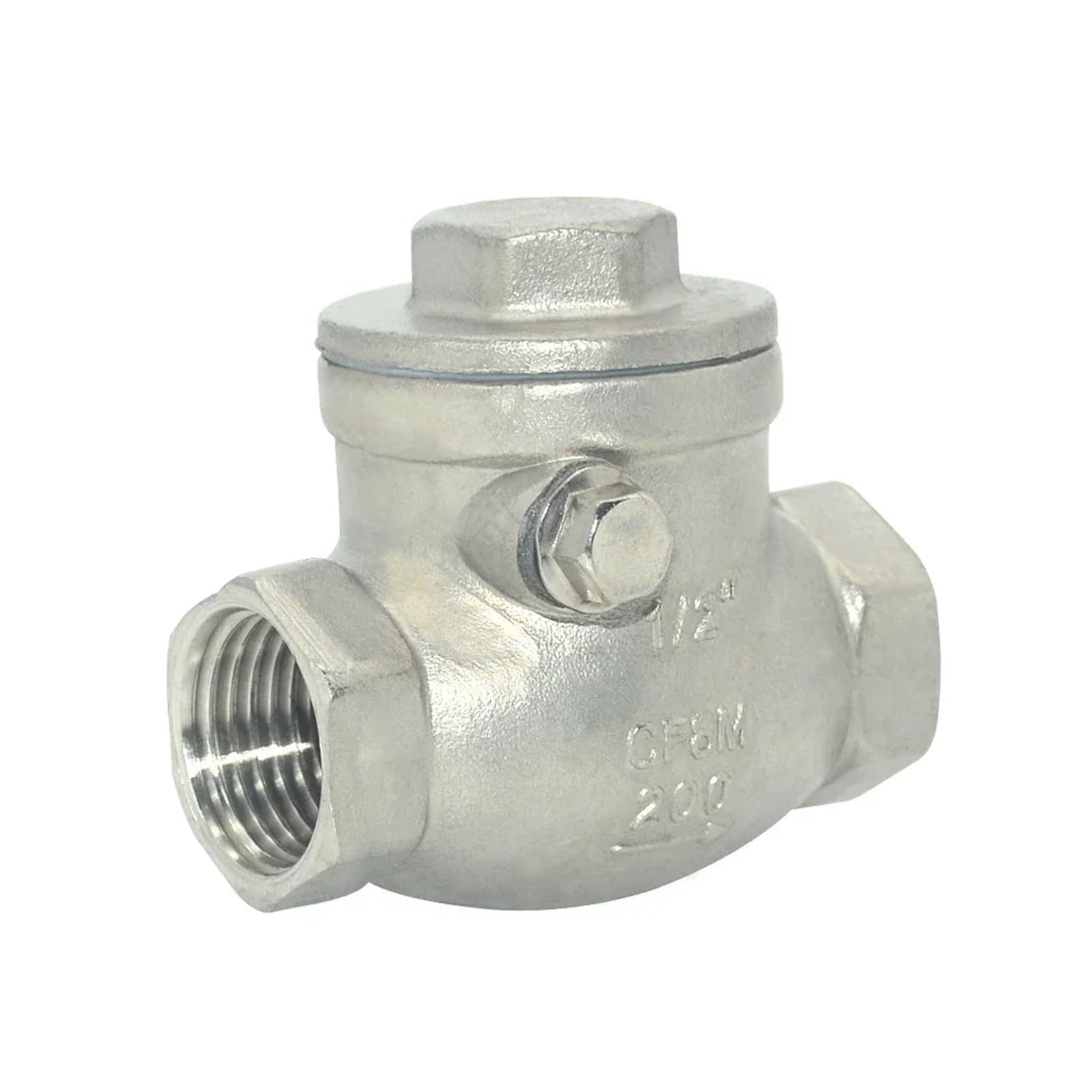 Accesorio de conversión de acero inoxidable Válvula antirretorno horizontal de acero inoxidable 1/2", 1", 3/4", 1-1/4", 1-1/2", 2", con rosca hembra unidireccional(1)