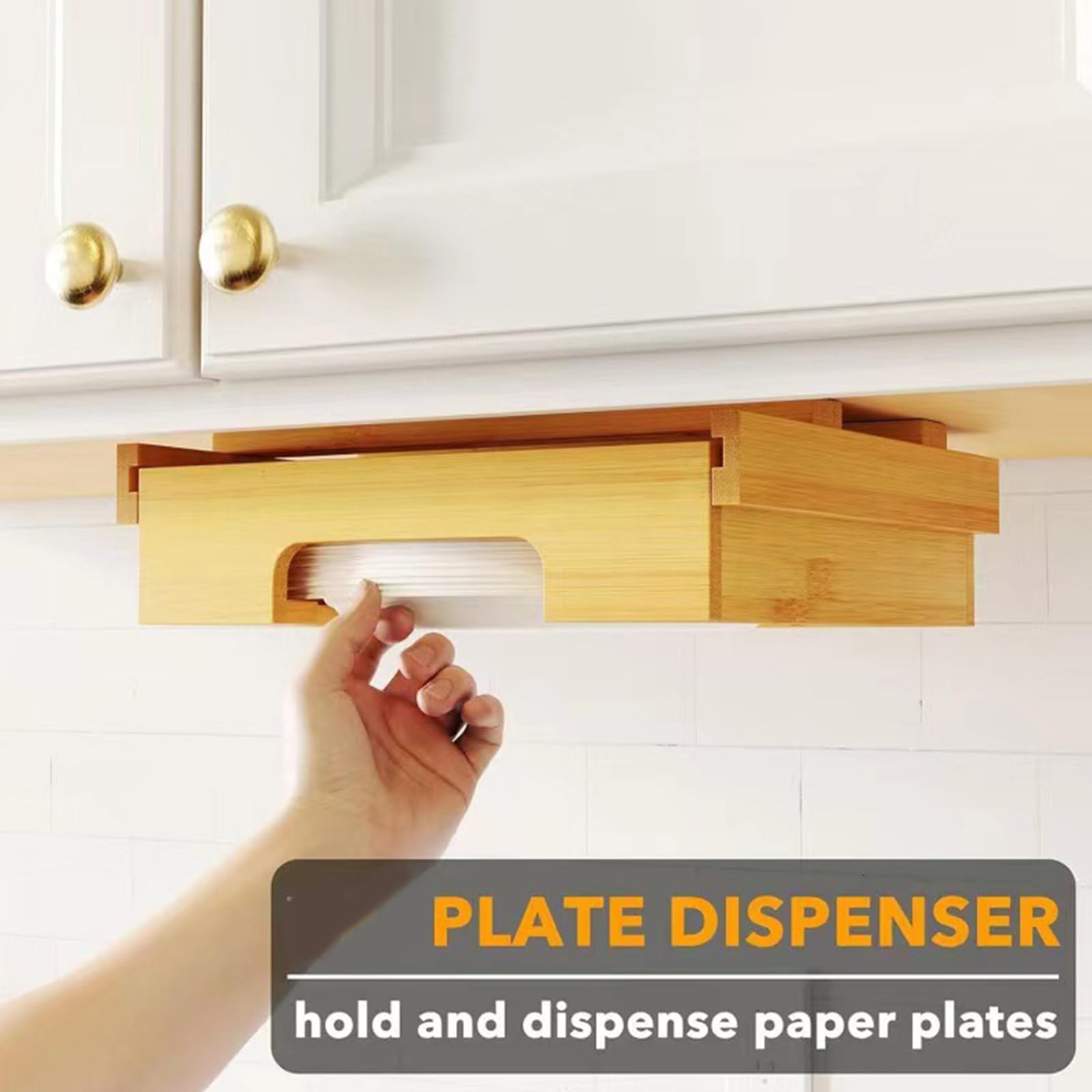 Distributeur d'assiettes en carton pratique pour comptoir de cuisine