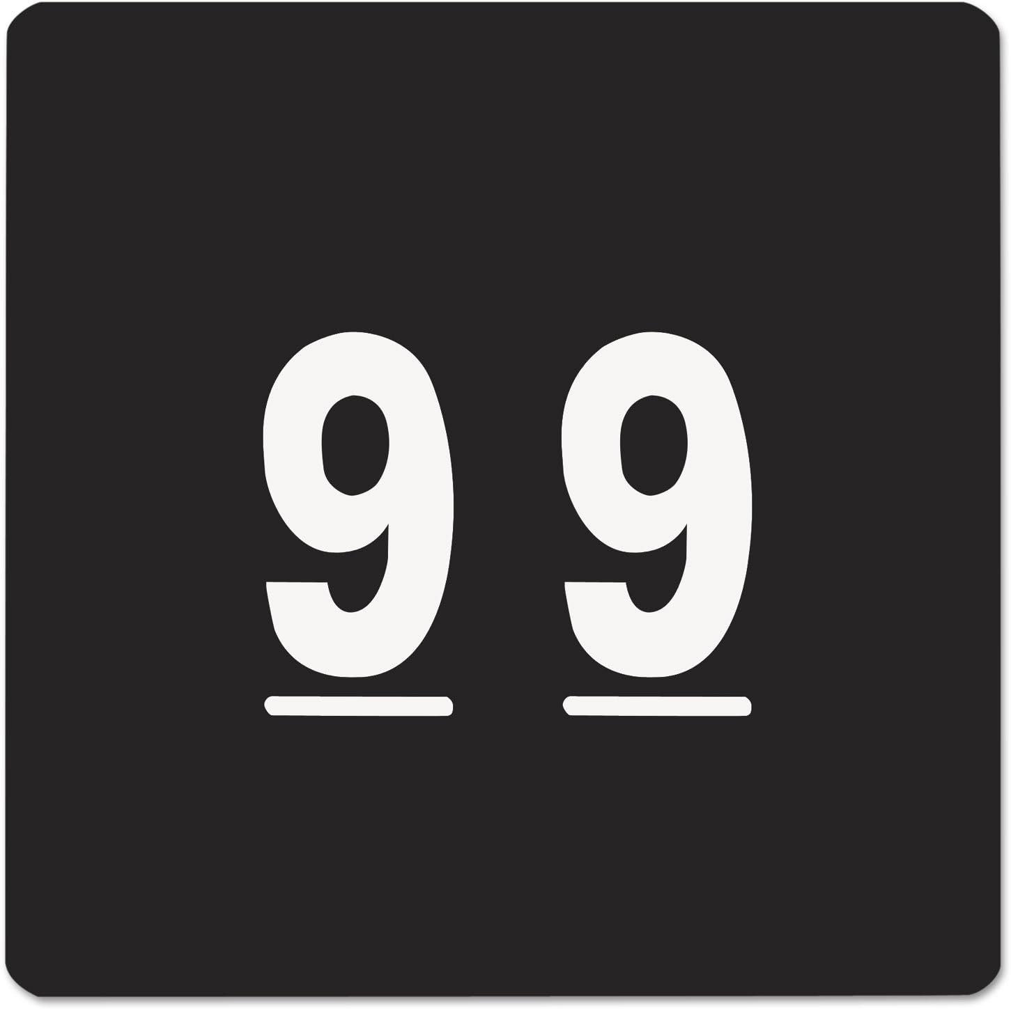 Smead 67429 Single Digit End Tab Labels Number 9 Black 250/Roll